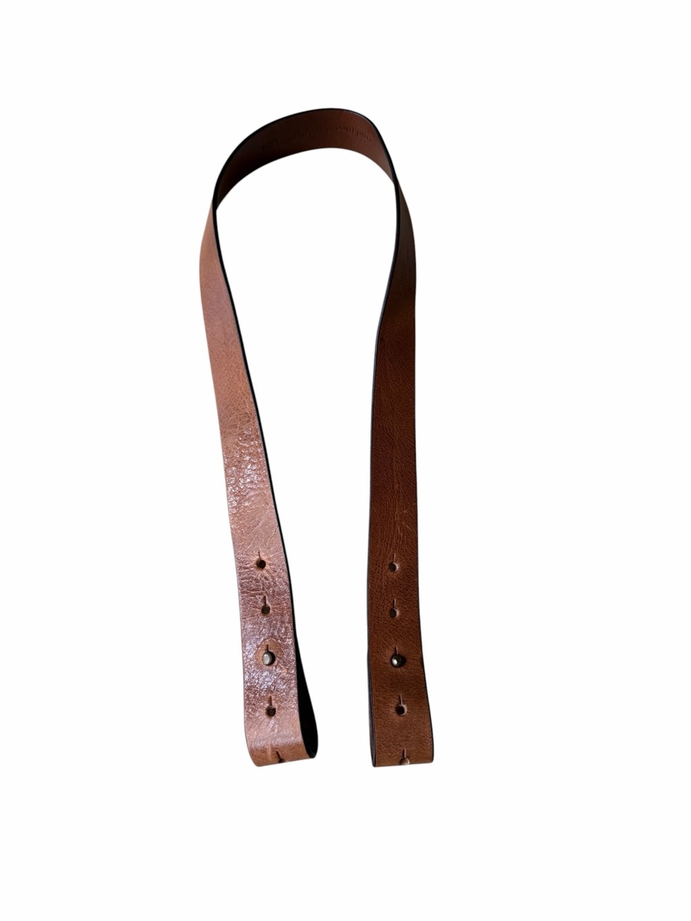 Sundance Buckle-less Brown Leather Belt, L - XL